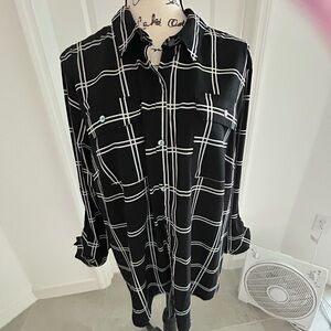 Black and White Checkered Woman’s  Shirt